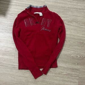 DKNY Red Cowl Neck Sweater